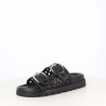 Mules en cuir noires